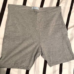 Grey Biker Shorts (Wide)